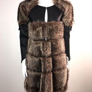 LEATHER AND FUR COAT SIZE SMALL